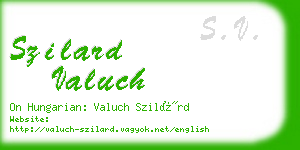 szilard valuch business card